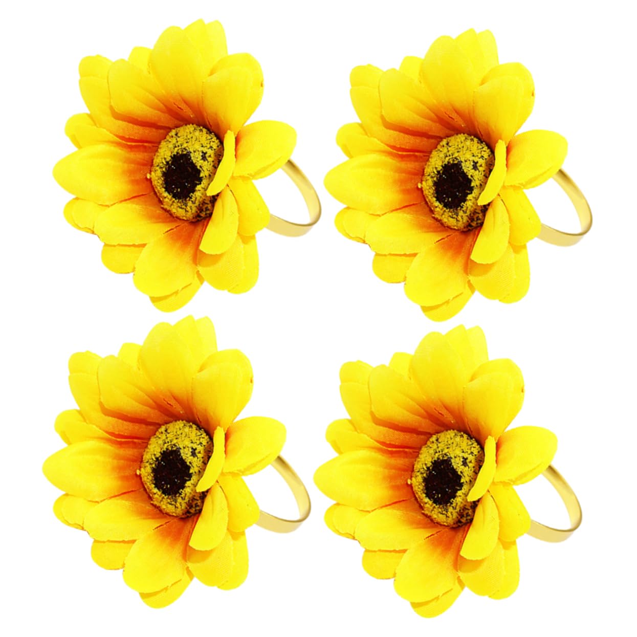 Alipis 5 Set Portatovagliolo Portatovaglioli Girasole Porta Tovagliolo Da Pranzo Moderno Porta Portatovaglioli Anelli Da Tovagliolo Da Tavolo Plastica Yellow 4 Pezzi*5