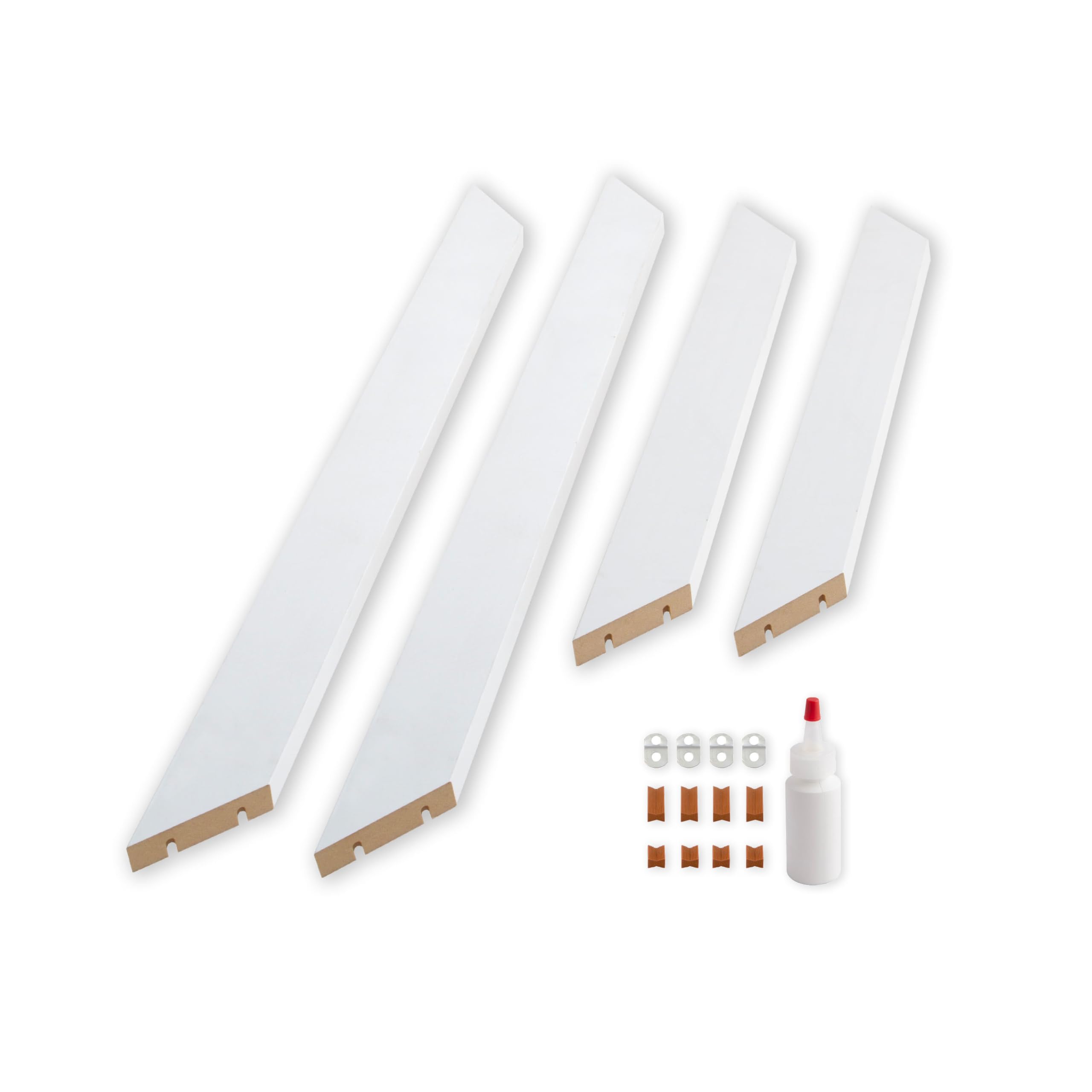 Frame My Mirror Add A Frame - Pure White Custom Size Mirror Frame Border Kit - Ideal for Bathroom - Moisture Resistant - Weston Design - Mirror NOT