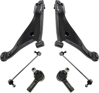 Front Steering & Suspension Kit Control Arm with Ball Joint Sway Bar Stabilizer Link Tie Rod Compatible with 2004-2011 Mitsubishi Endeavor