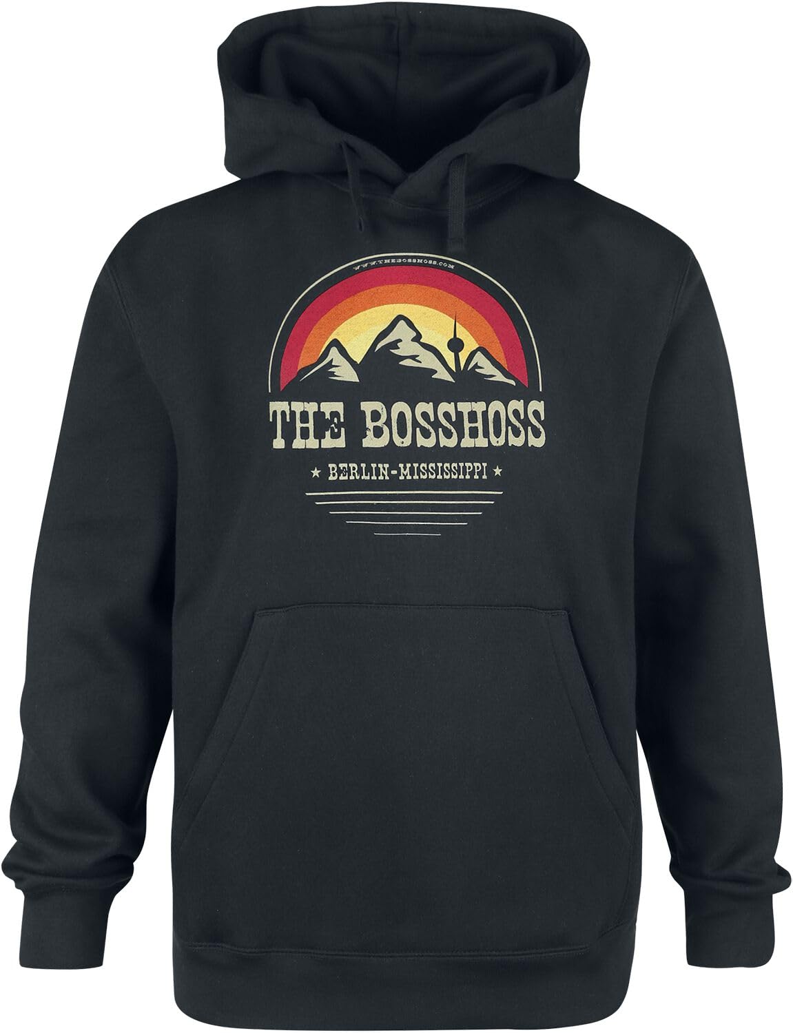 The BossHoss Bluza z kapturem bluza Mountain Range Vintage - czarna, czarny, XXL