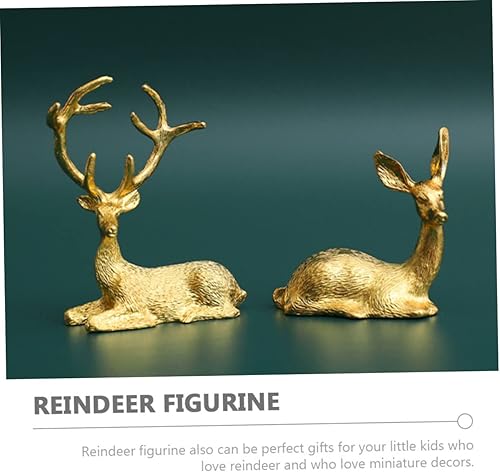 Vista 7 de Homoyoyo Estatuas de renos 2pcs mesa de comedor decoración de mesa de comedor de metal