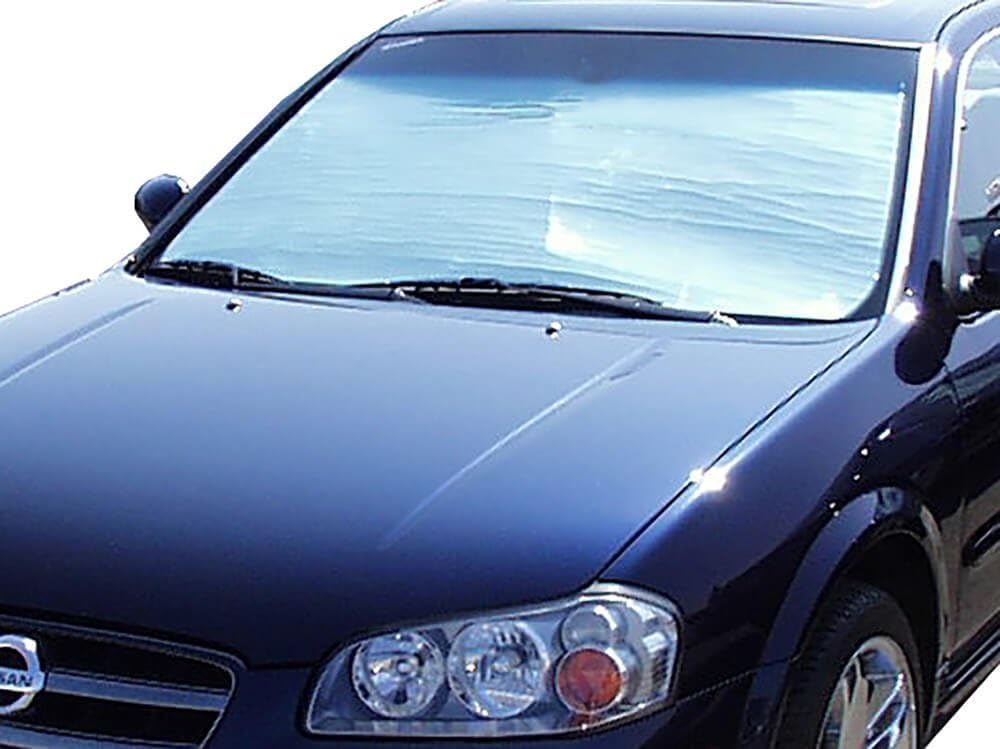 HeatShield, The Original Windshield Sun Shade, Custom-Fit for Nissan Maxima Sedan 2000, 2001, 2002, 2003 Silver Series