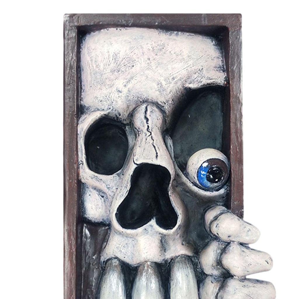 Fenteer Monster Bookends for Bookshelf Display, Unique Sculpture for Collecting, White