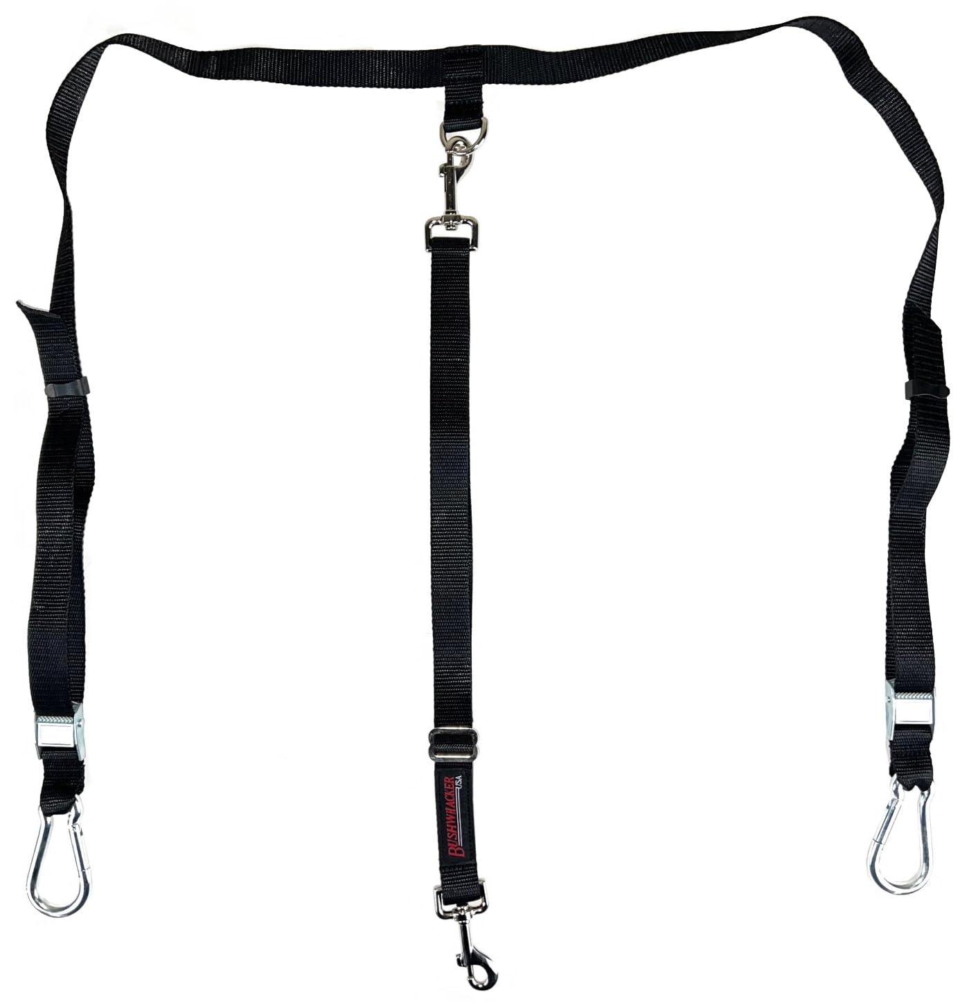 Bushwhacker Truck Bed Dog Cross Tether for SUV and UTV – Heavy-Duty Pet Leash Harness with Vehicle Restraint Barrier and Lead for Safe Tie Down During Travel