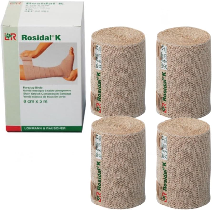 Rosidal K 8cm x 5m Short Stretch Bandage 4 Each