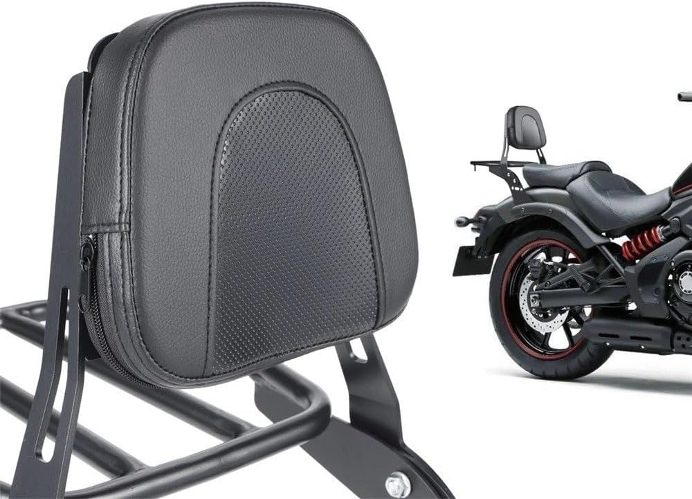取り外し可能な背もたれ オートバイ運転席背もたれライダーバッククッションパッドリア荷物ラックカワサキバルカンS 650 EN650 後部座席の背もたれ  オートバイ取り外し可能バックレストバックレストリアパッセンジャーシートカワサキ用 バルカン用 650用 バルカン ... に適合する バルカン S 650 VN650 EN650 2015-2022 リア取り外し可能な背もたれクッションパッド、ラゲッジラ