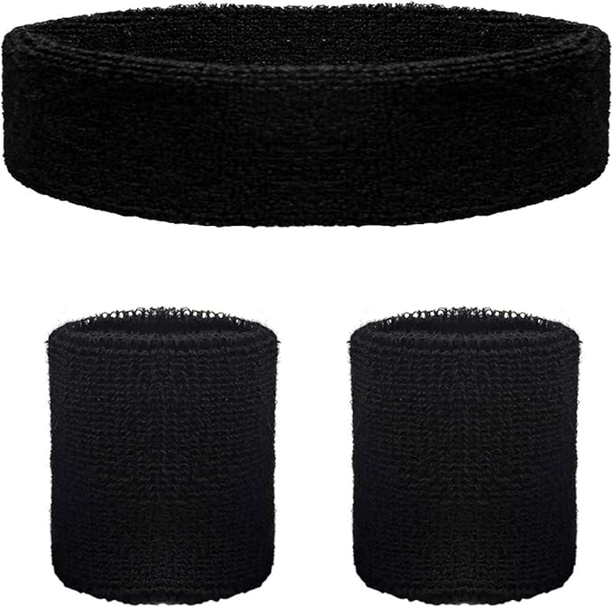 ITME 3 pcs Sweatband Set, Sweatband for Sports, Includes Sports