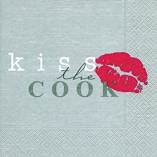 Preisvergleich Produktbild Motivserviette 33x33cm Kiss the cook