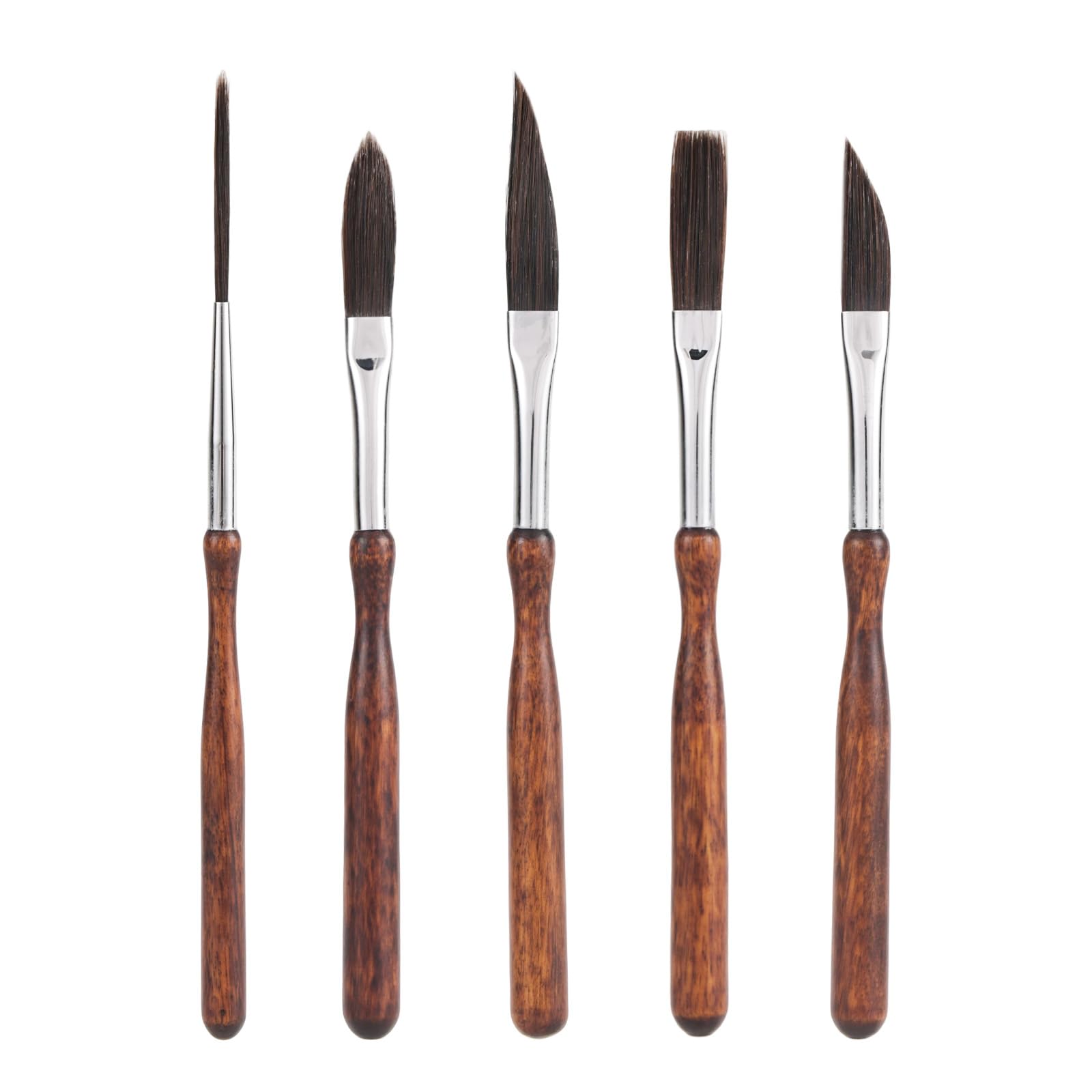 5pcs Pinstriping Brush, High-Performance Pinstriping Paint Watercolor Brush Set with Detail Liner Scroll Sword Dagger Striper Paintbrushes Tools for Fine Lines & Decorative Painting Supplies