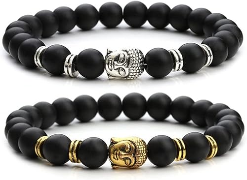 Miniatura 3 de rubyca Buda pulsera de perlas de conector pequeño Espiritual Espaciador de cobre para joyas, Dorado, 40 PCS