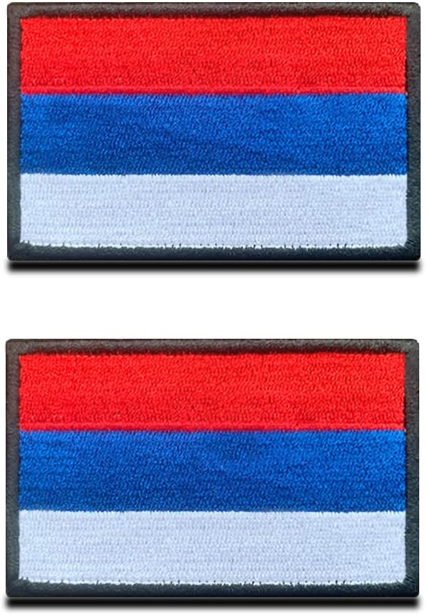 Zcketo 2 PCS Russian Federation Russia Flag Patch Hook and Loop Embroidered National Emblem Patch for Football Billiards Team Work Clothes Jersey Backpack Caps Travel Tactical Military