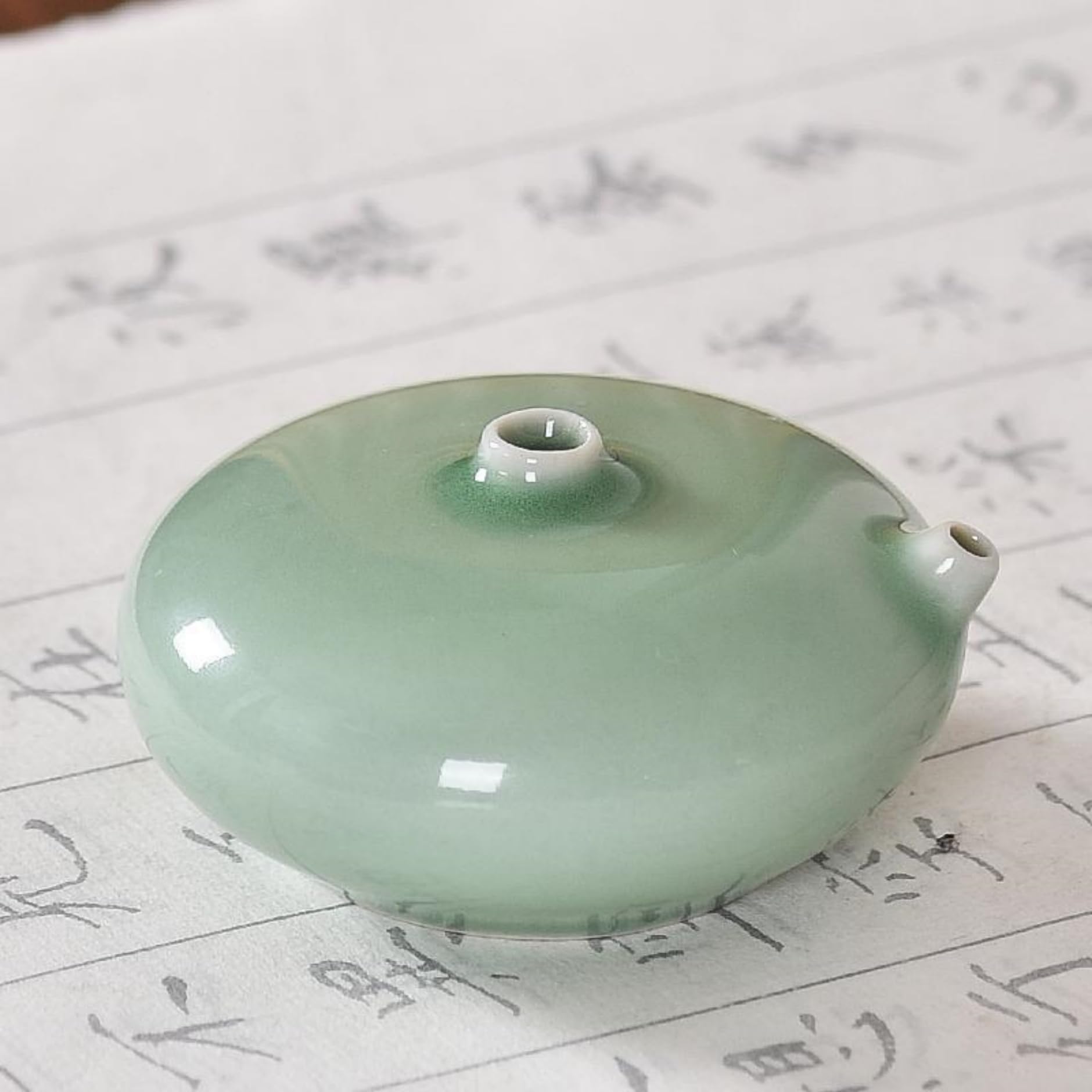 織部書道水差し、水滴 織部書道水差し、水滴 織部書道水差し、水滴