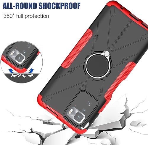 Miniatura 7 de Funda de teléfono celular para Xiaomi Mi Poco X3 GTRedmi Note 10 Pro 5G, protección a prueba de golpes, diseño de soporte giratorio de 360, soporte