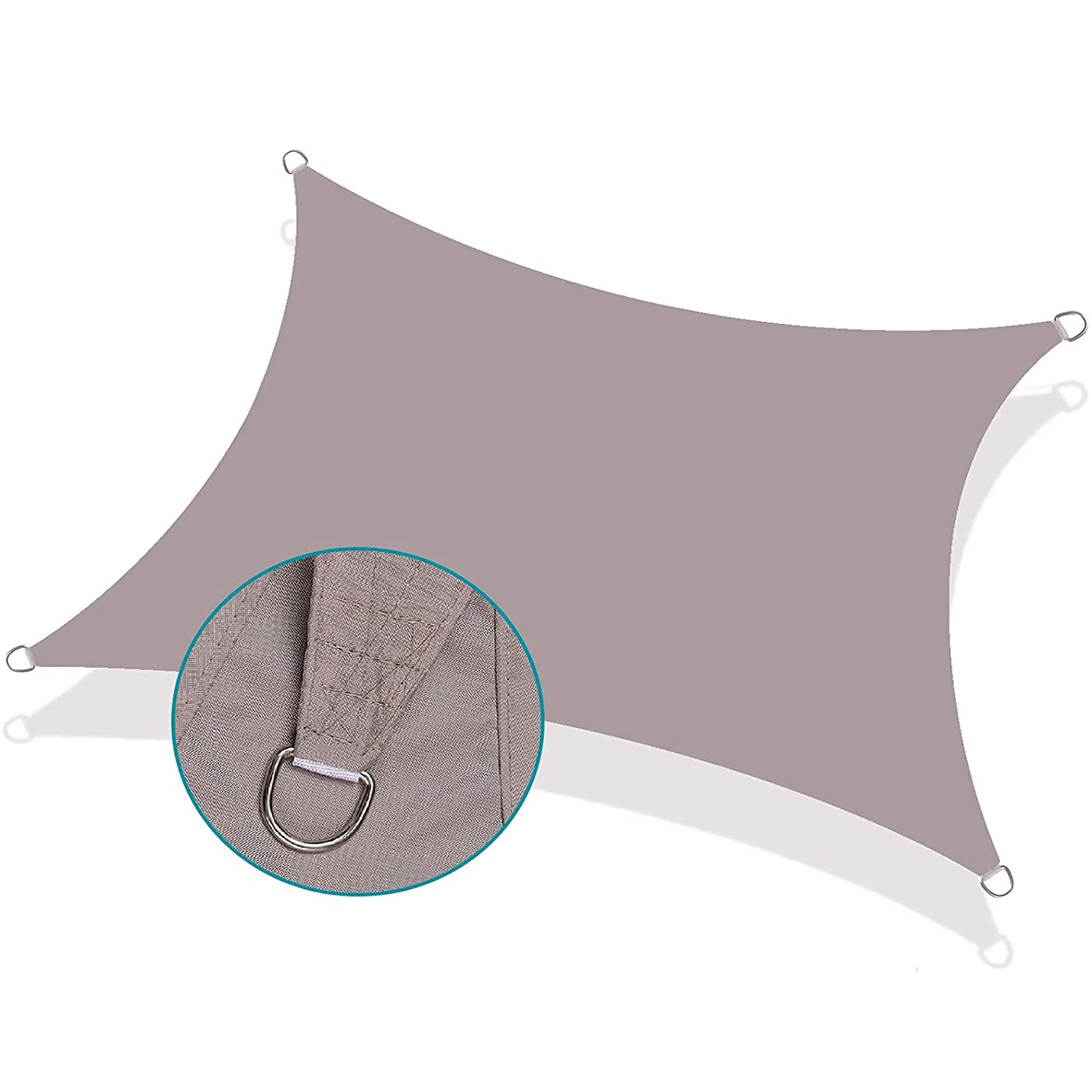 Voile d'ombrage imperméable 5 x 6 m extérieur jardin abri auto protection UV 97%