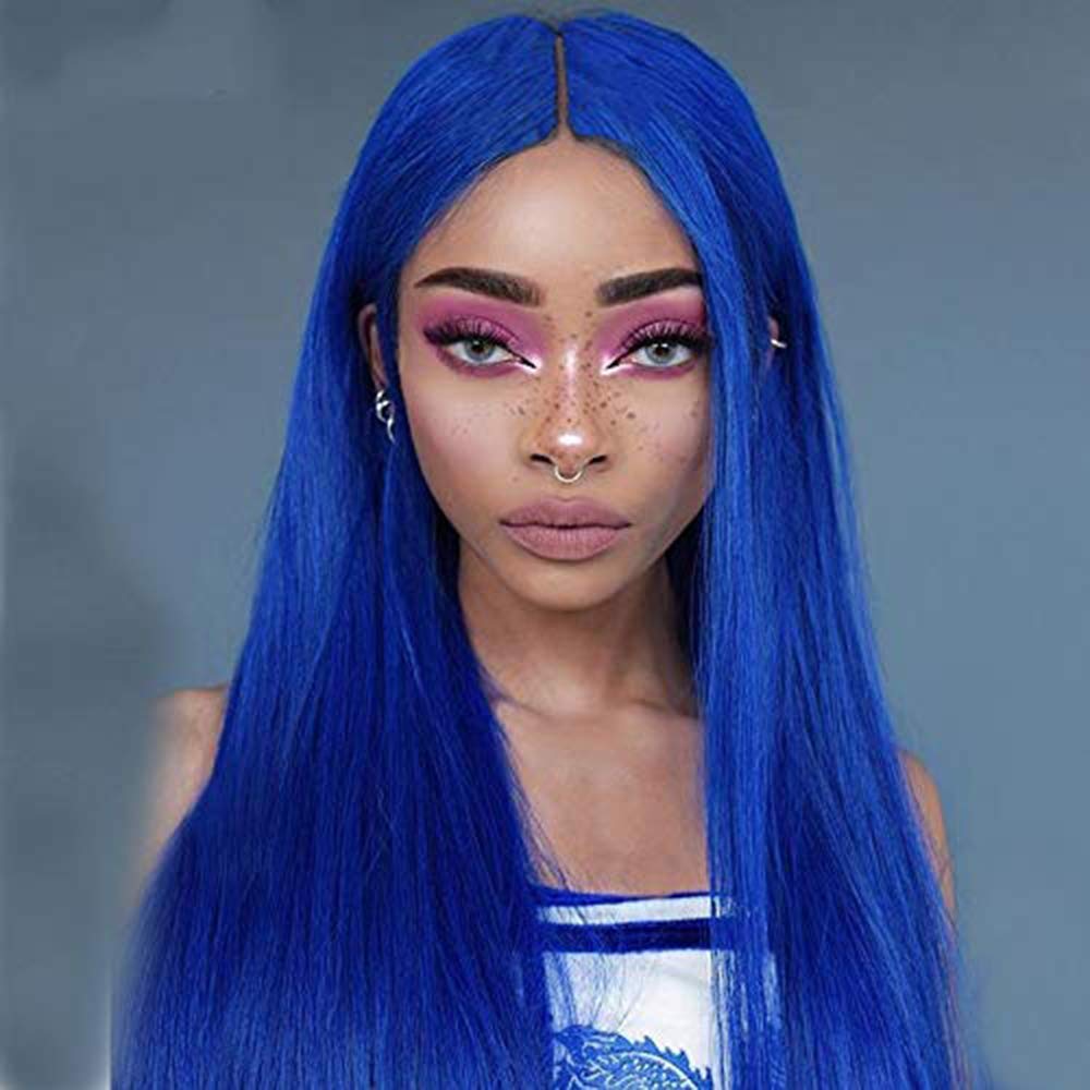Amazon.com : Blue Lace Front Wigs for Women 22 display picture 1