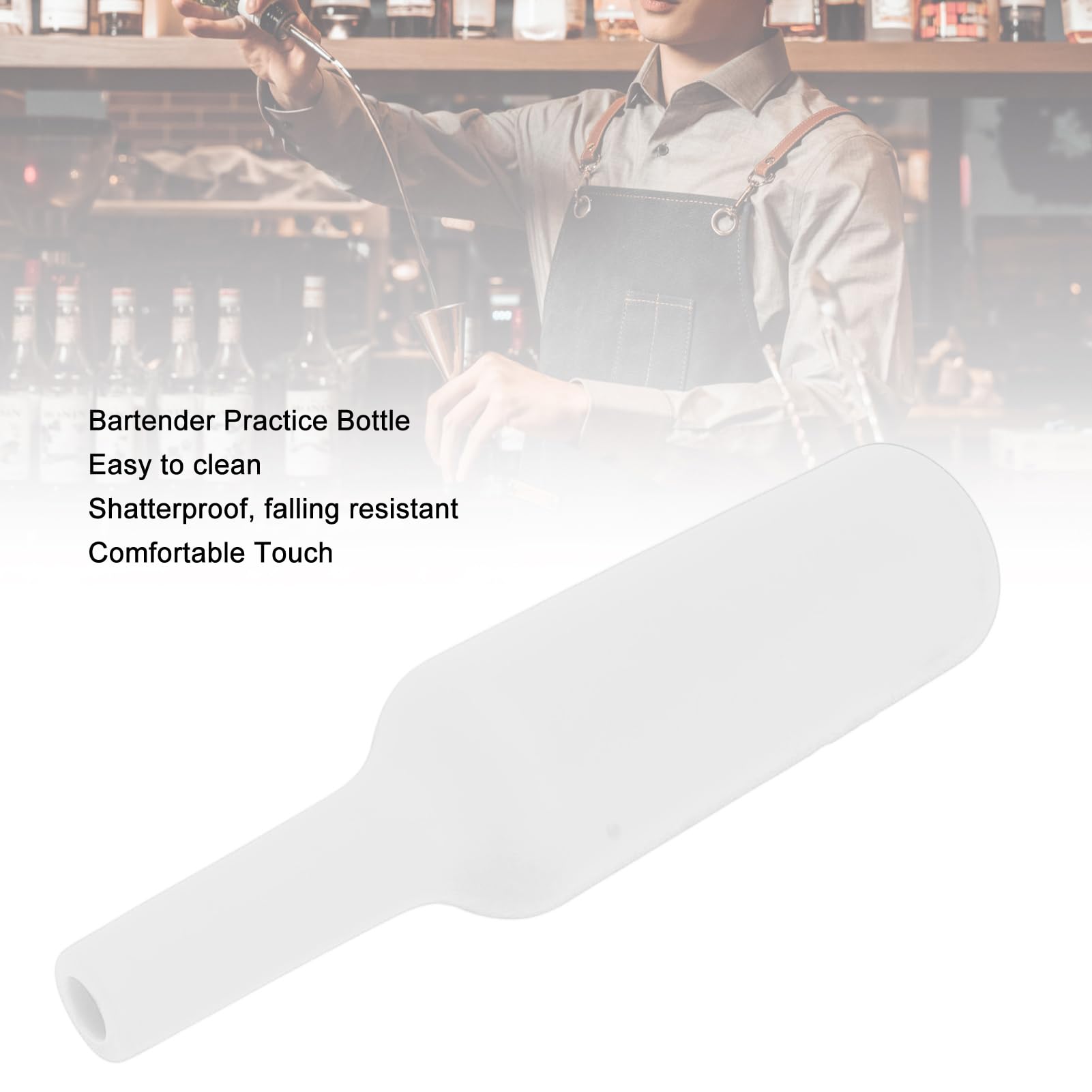 Pyhodi Flair Bottle Ensemble de Bouteilles D'entraînement pour Barman, Bouteille D'entraînement en Silicone Souple Résistant aux Chutes avec Nettoyage Facile et Toucher Confortable,