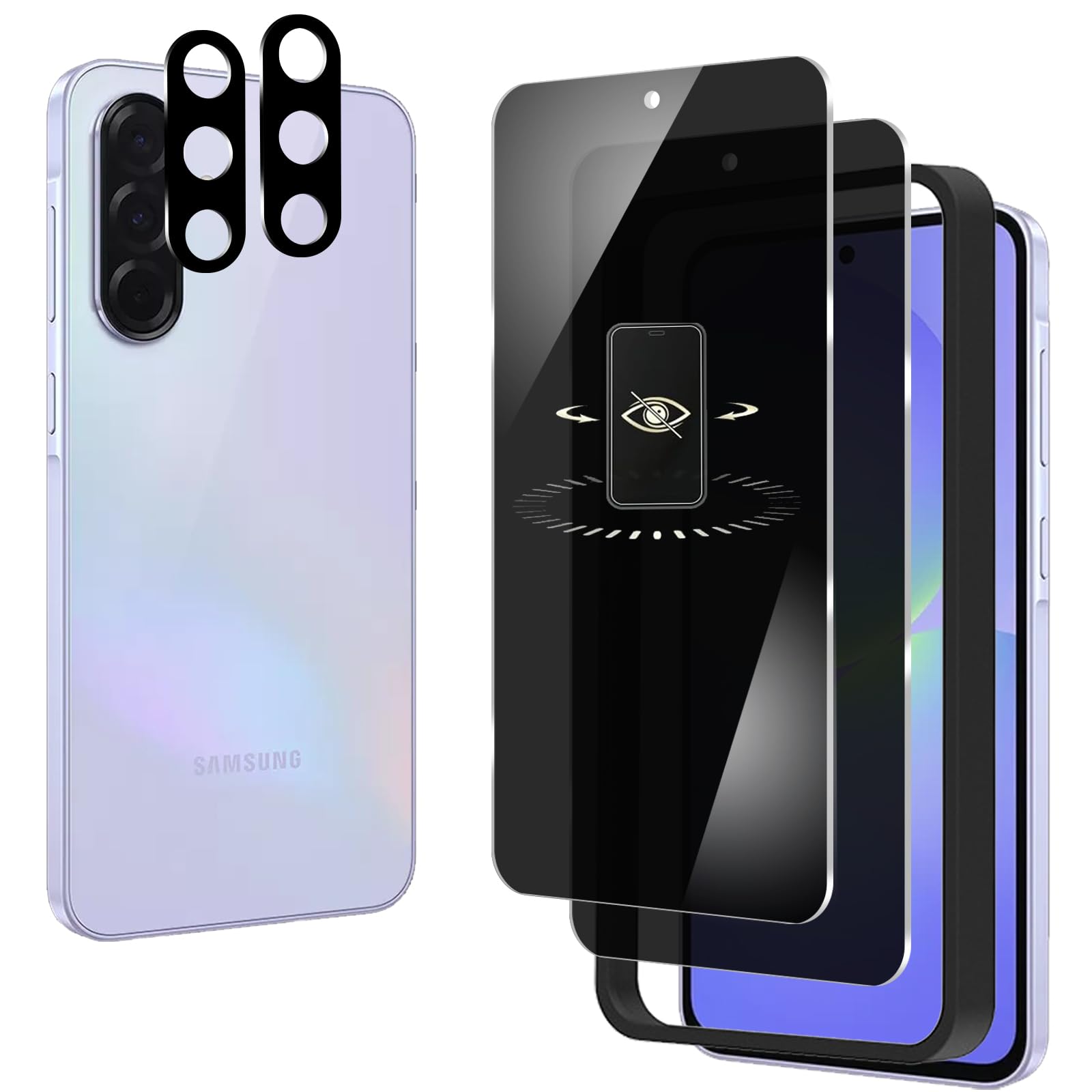 Amazon.co.jp: 【2+2枚】galaxy a36 5g ガラスフィルム 180°覗き見防止