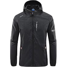 Mens Jacket Skin Windbreaker New Casual Zipper Pocket Sunwear Thin Sports Jacket Cargo Outwear Water Resistant Jacket Warm Travelling Walking Outwear Coat Classic Retro UK