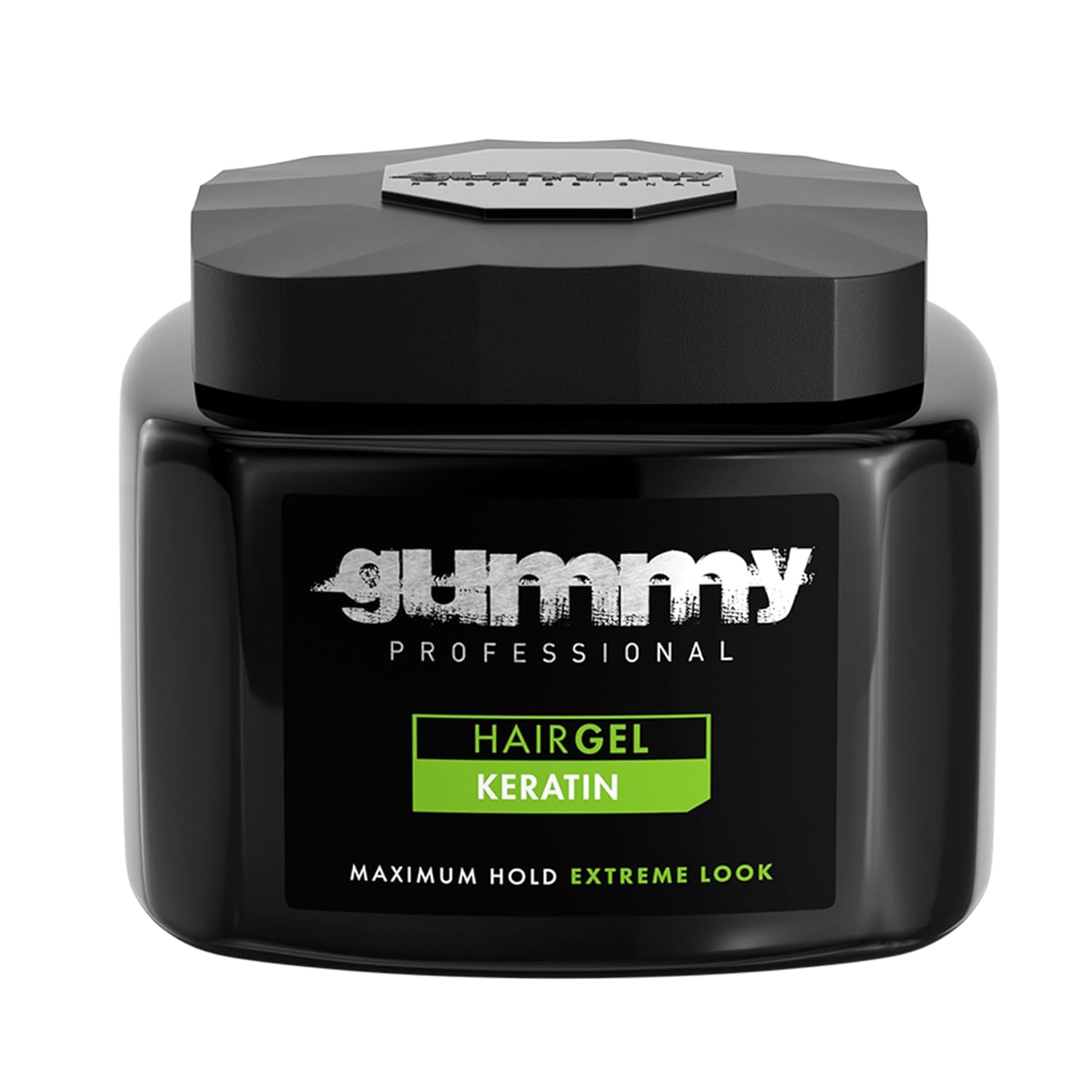 Gummy Professional Hair Gel – Maximum Hold with Keratin – Extreme Styling for Slick Back, Curly & Wet Look Hairstyles – Long-Lasting Hold & Shine – 700 ml / 23.5 fl. oz