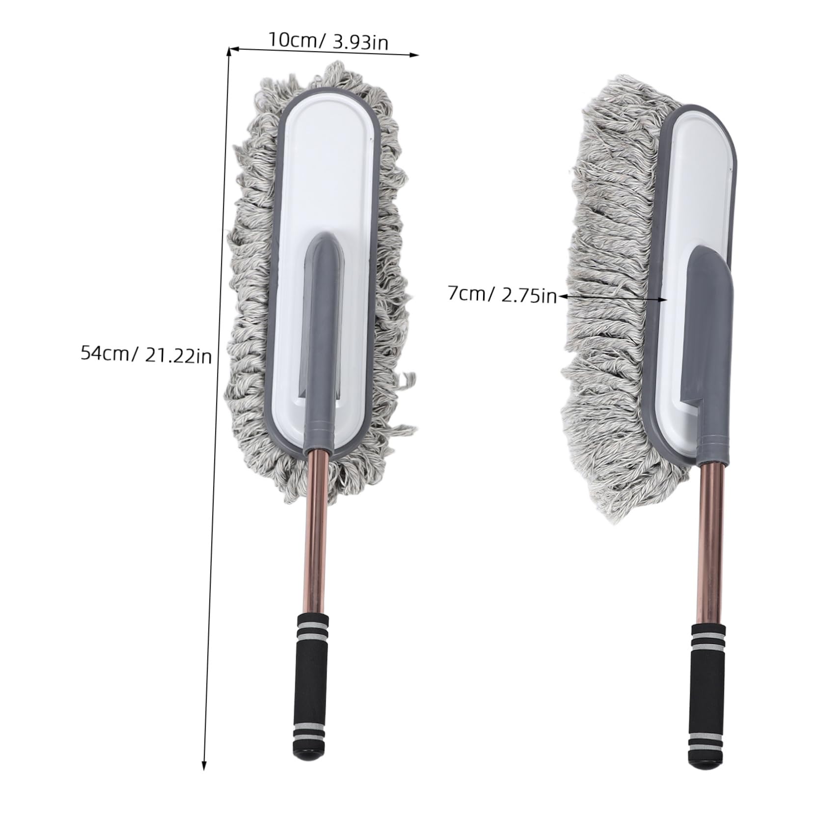 Cabilock Cepillo para Lavar Coche con Mango Telescópico, Limpieza Exterior sin Rayones para Uso Profesional