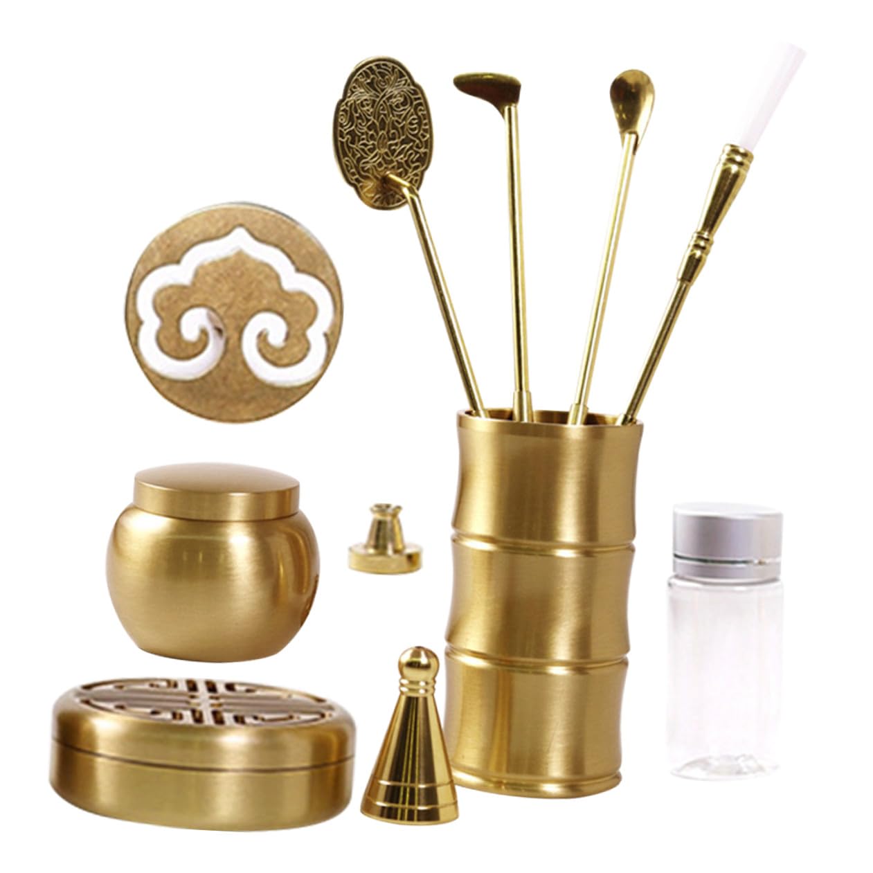 Toyvian Kit de Incienso en Polvo 11 Piezas Molde para Hacer Conos Herramientas para Hacer Incienso en Polvo Material Liso Fácil de Limpiar Adecuado para Yoga y Meditación