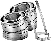 Vista 1 de DuraVent DuraPlus - Kit de codo giratorio de acero inoxidable de 30 grados para ventilación de estufa de leña, 6 pulgadas