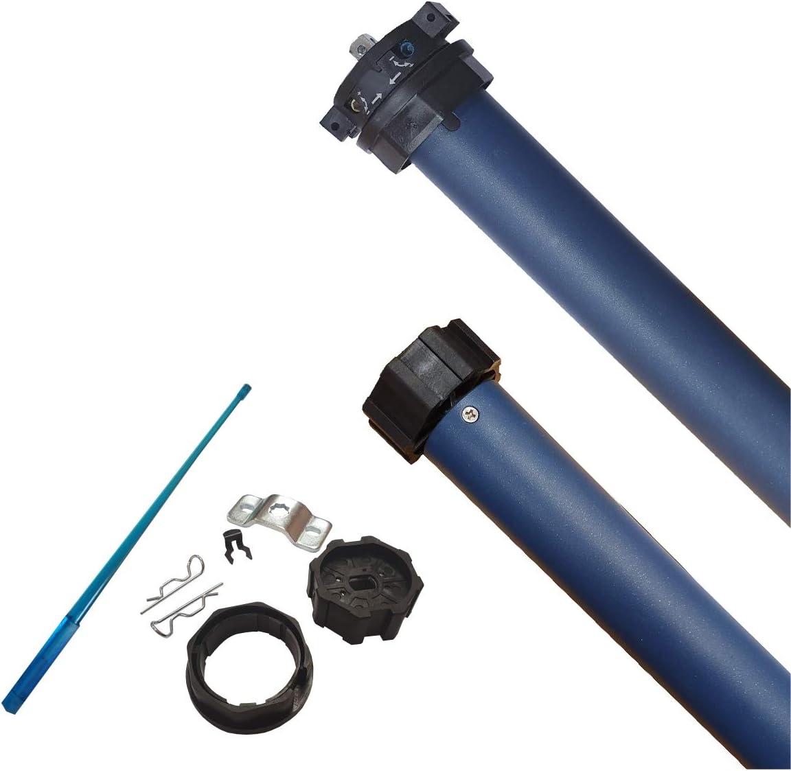 Heicko Roller Shutter Motor, 10 Nm, 23 kg Pulling Force, Limit Switch Operation, Blue, For 60 mm 8-Sided Roller Shutter Shafts