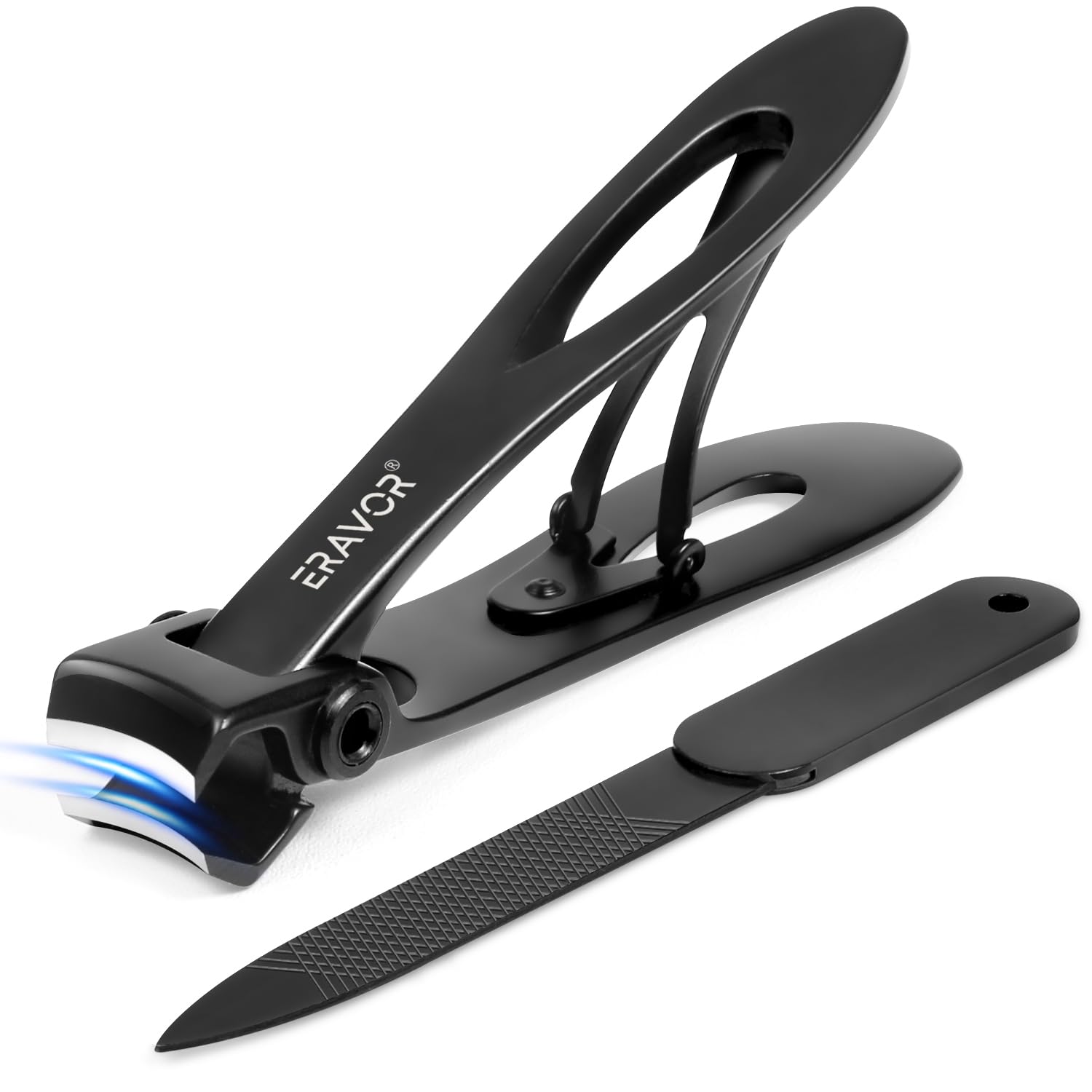 2025 Upgrade Nail Clippers Set – Ultra Wide Jaw (15mm) Toenail Clippers for Thick Nails, Premium 420 Stainless Steel, Long Handle, Anti-Splash Catcher