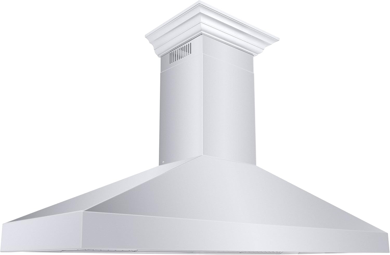 ZLINE 60" Professional Convertible Vent Wall Mount Range Hood in Stainless Steel with Crown Molding (597CRN-60)
