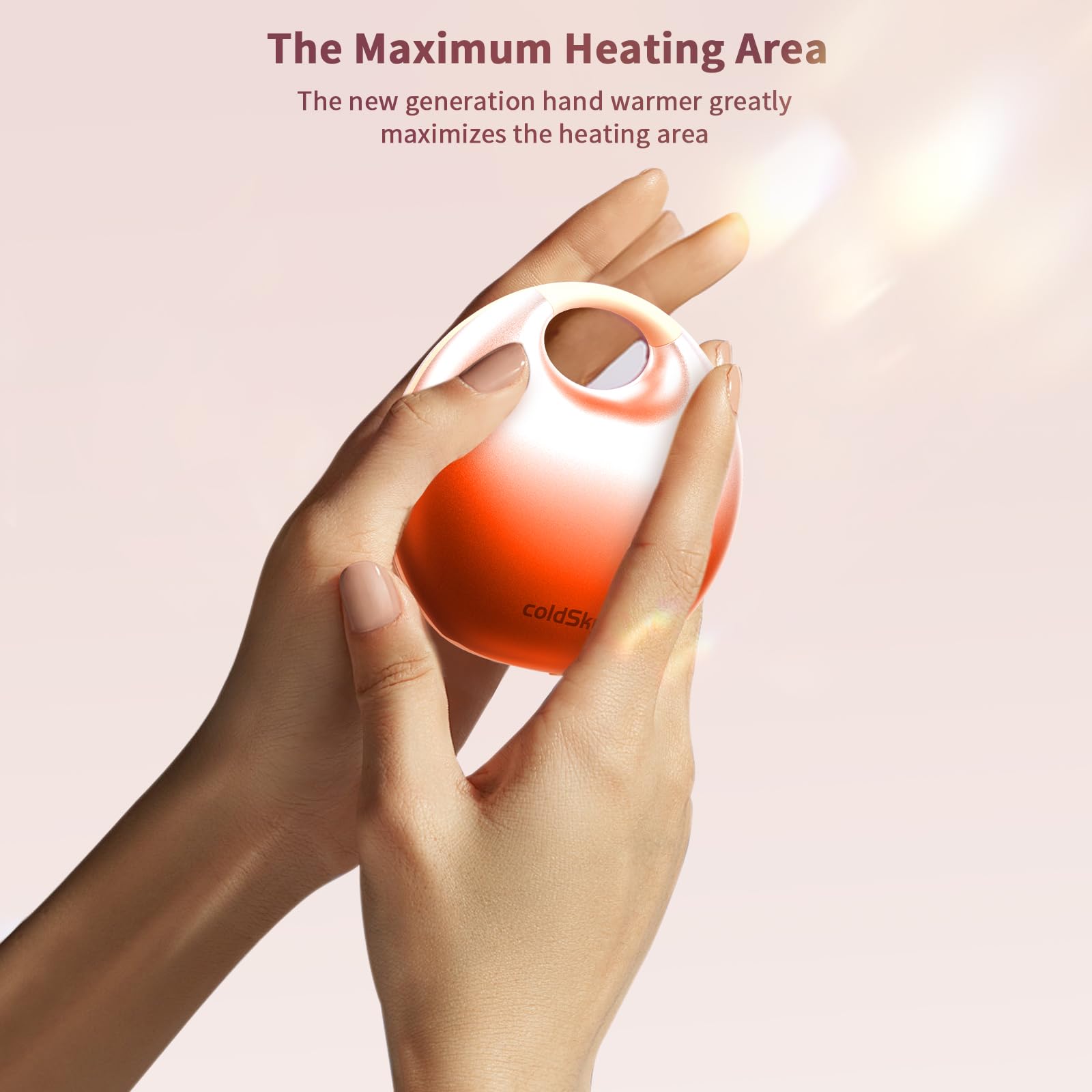 Rechargeable Hand Warmers Tote-Style Electric Hand Warmer with 3 Heating Levels, 4000mAh Battery, Portable Heater Gift for Women, Christmas, Camping, Skiing, Hunting