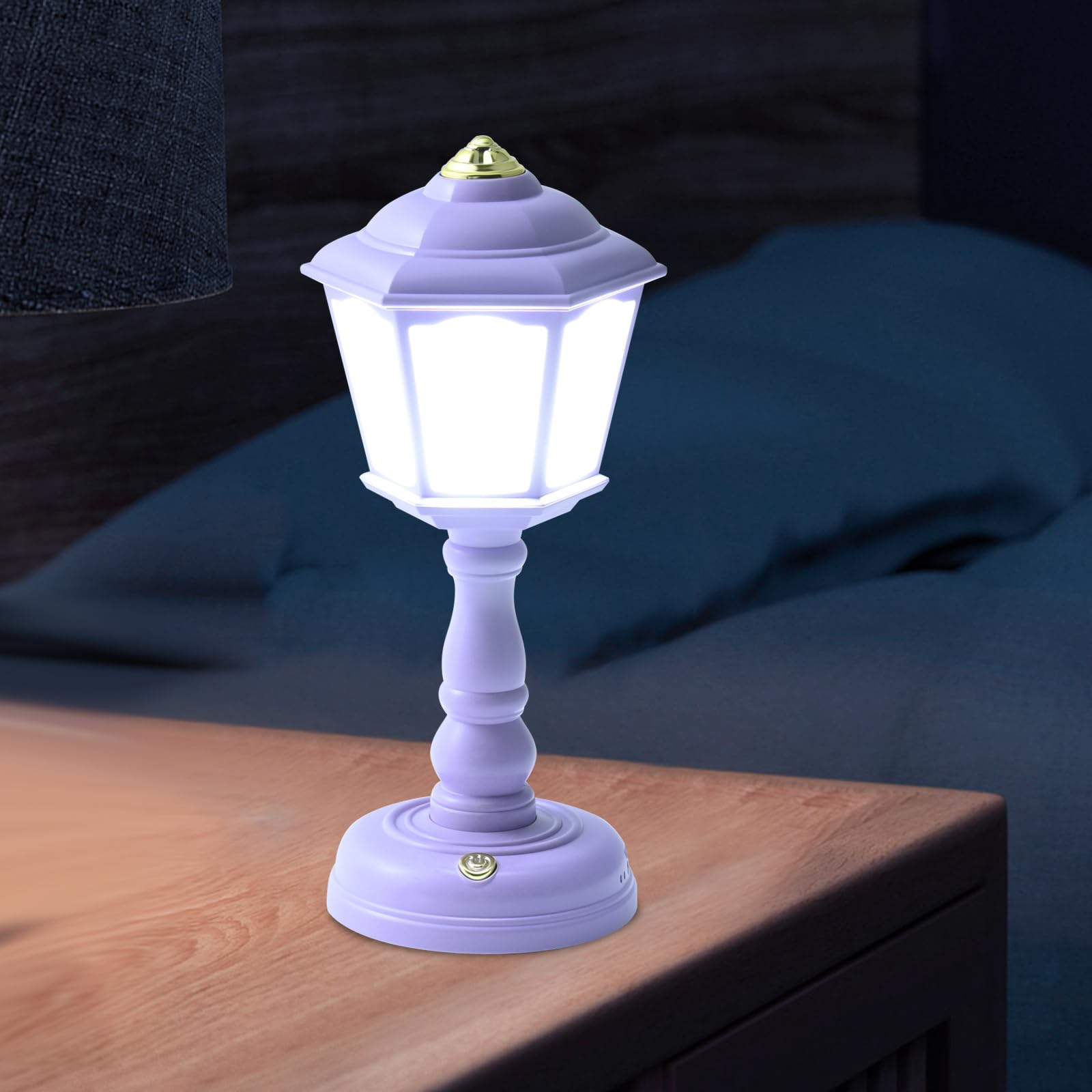 Mini lámpara de escritorio vintage, lámpara de escritorio LED, lámpara de mesa regulable, lámpara de lectura con puerto de carga USB, control sensible, lámpara de oficina que cuida los 6