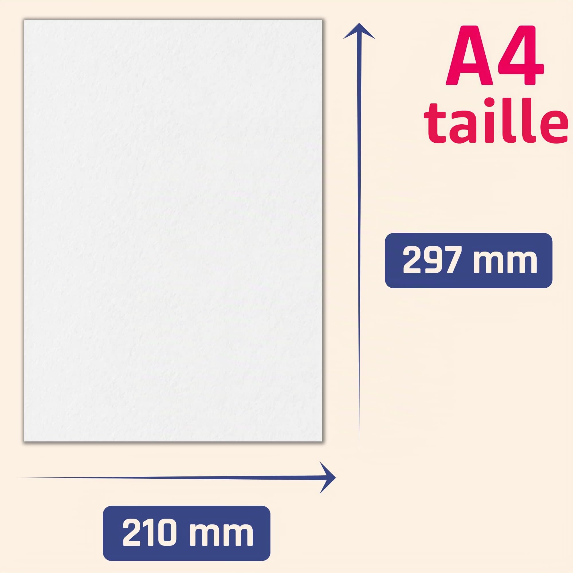 20 Feuilles - 350g A4 Papier Cartonné Blanc, Feuille Cartonnée