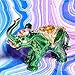 Waltz&F Green Decoration Elephant Figurine Statues Large Jewelry Trinket Box