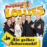 Ein gelbes Schneemobil