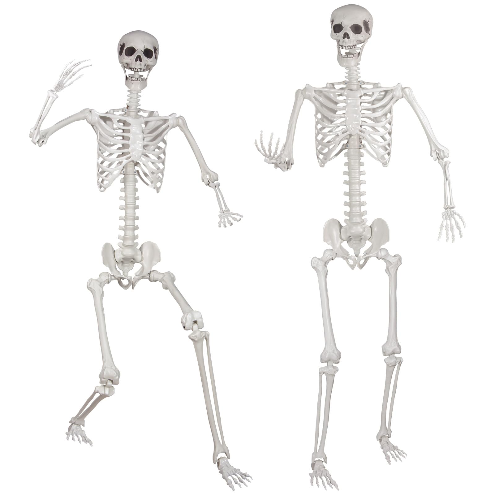 Squelette d'Halloween articulé 1,8m os de squelette grandeur nature amovible