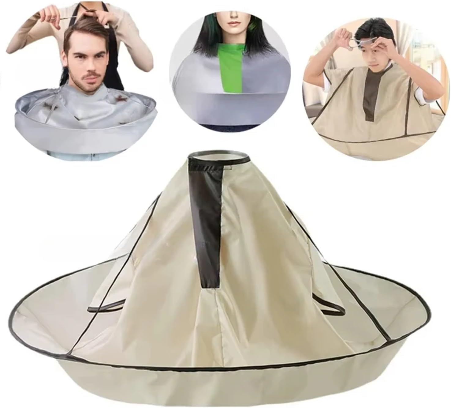 1PC Waterproof Adult Hair Cutting Cloak Foldable Umbrella Cape Salon Barber Home Hairdressing