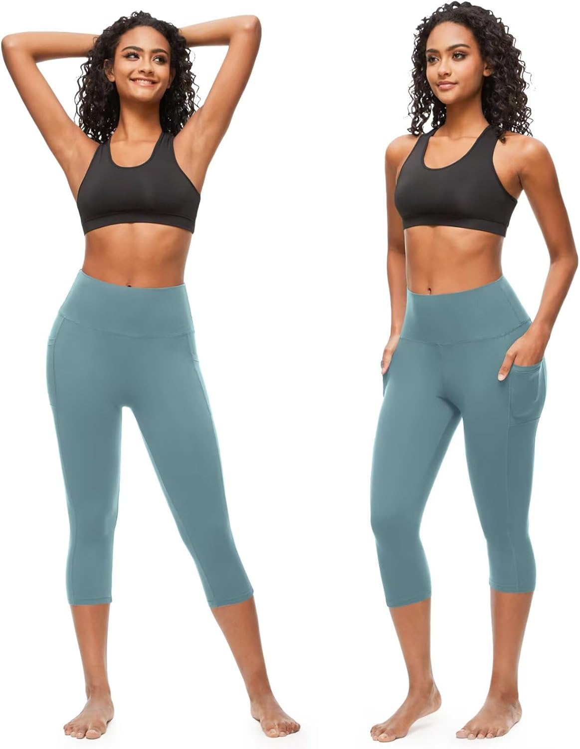 GROTEEN Leggings for Women with Pockets - High Waisted Tummy Control Yoga Pants for Running Workout - Image 2
