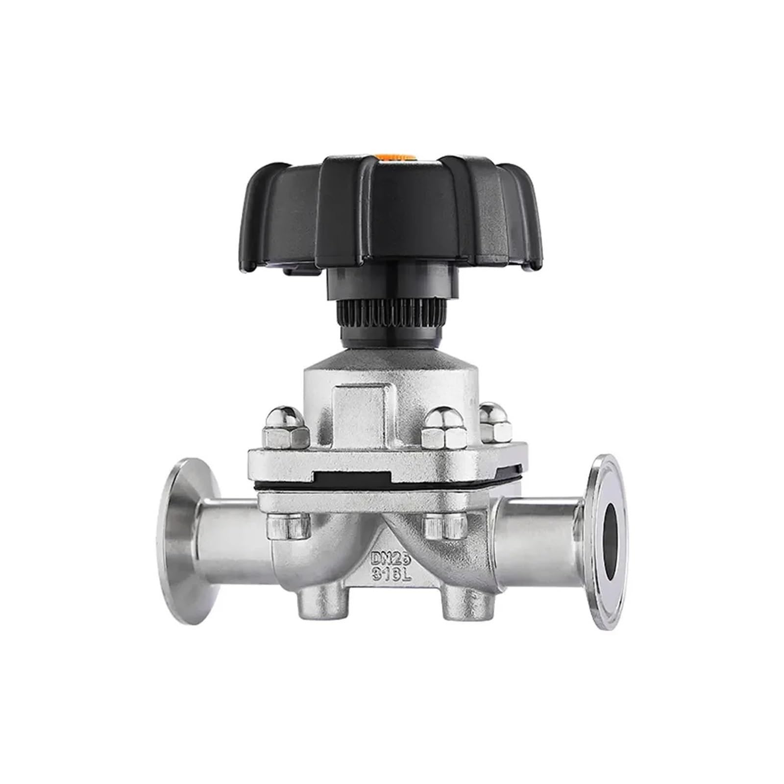 MQXFCZUX Fit 38mm Pipe OD x 1.5" Tri Clamp Composite Diaphragm Valve SUS 316L Stainless Steel For Beer Brewing