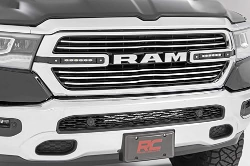 Rough Country Kit de rejilla LED dual serie negra de 6 pulgadas para Ram 1500-70783 19-22