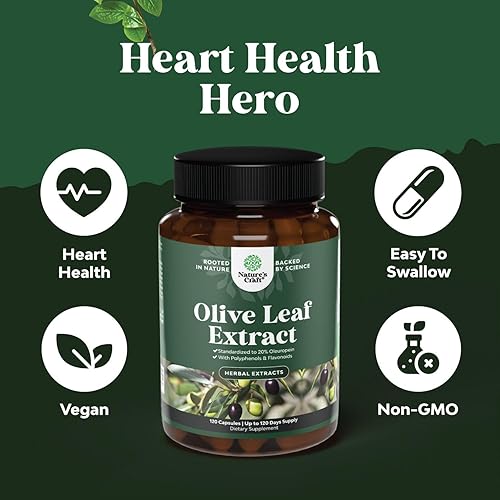 Miniatura 3 de Potent Olive Leaf Extract Cápsulas  Suplemento antioxidante de alta resistencia con hoja de olivo pura con 20% de oleuropeina  Suplemento herbario