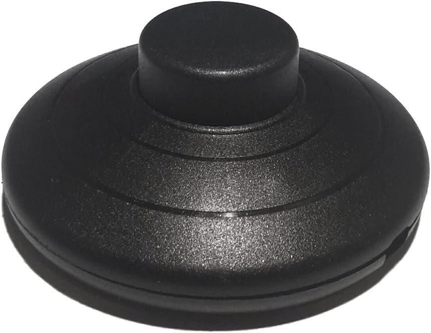 Foot pedal switch black 250V round CE Foot switch for standing and table lights Line switch