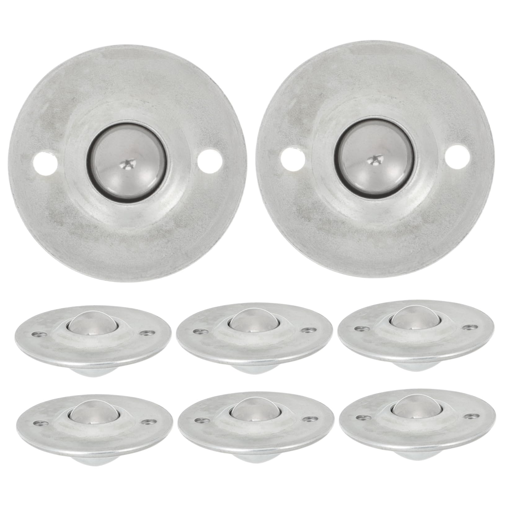 KICHOUSE 8pcs Universal Ball Transfer Ball Bearing Swivel Caster Roller Transfer Bearing Roller Caster Rollers Ball Transfer Ball Casters Bearing Swivel Casters Chair Wheels Steel
