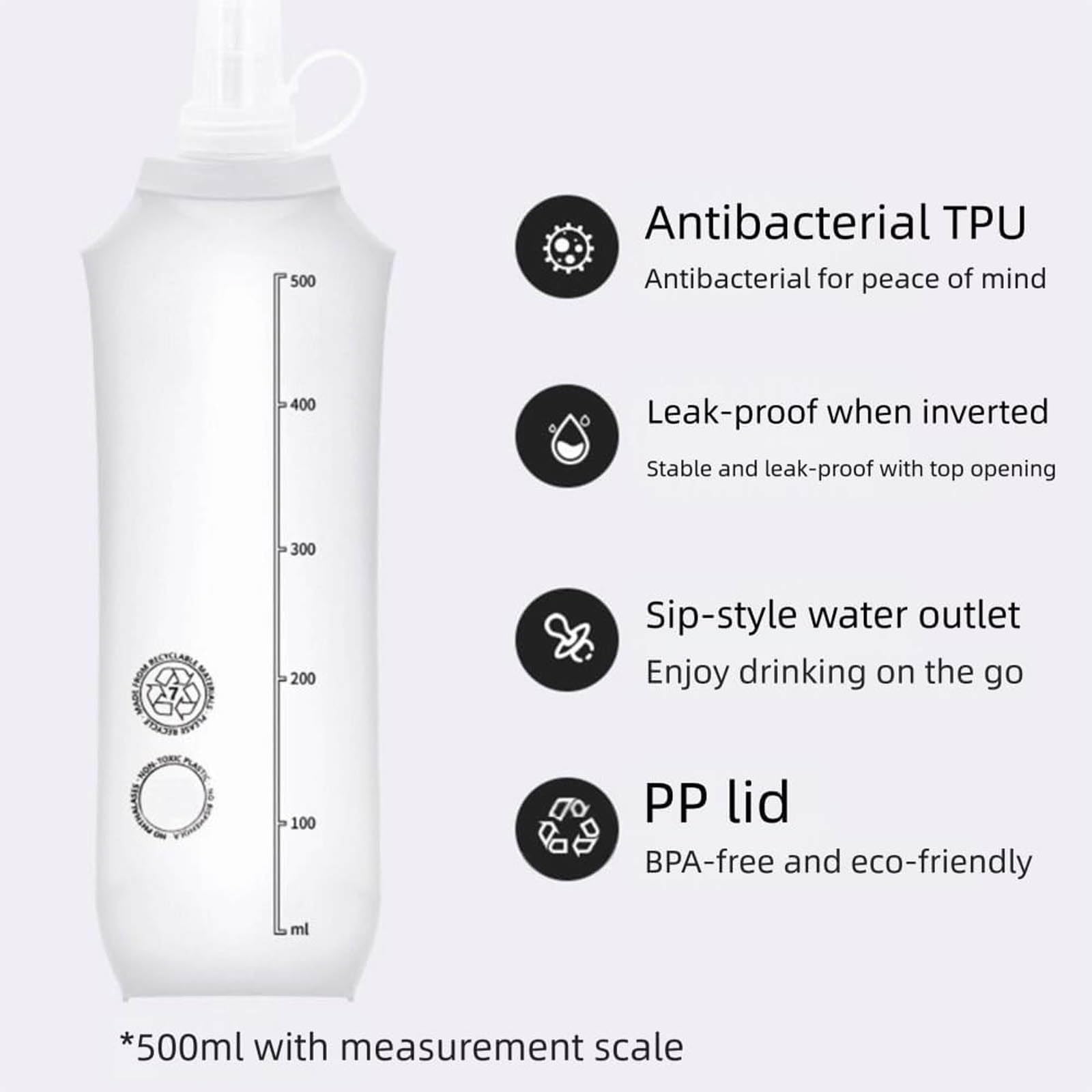 Laufweste Damen und Herren, Trinkweste mit 500ml Trinkflasche, Verstellbare Brustgurte, Leichter Trinkrucksack Runing Vest Reflektierend für Joggen Wandern Bergsteigen Radfahren Marathon