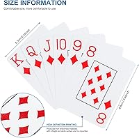 Vista 2 de SWINILAYA Paquete de 2 cartas de juego Cartas de plástico impermeables HD, cartas de póquer de índice jumbo, cartas de póquer para fiestas, familia
