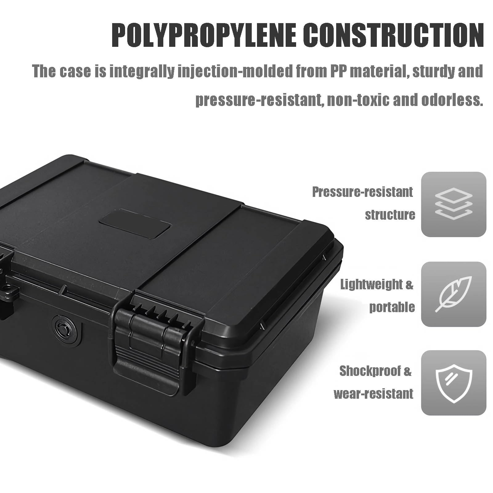 Custodia Rigida, Custodia Protettiva Portatile Impermeabile per Fotocamera da 9 X 7 X 1,8 Pollici Con Schiuma Personalizzabile, Adatta All'uso di Droni, Fotocamere e Attrezzature(Brown)
