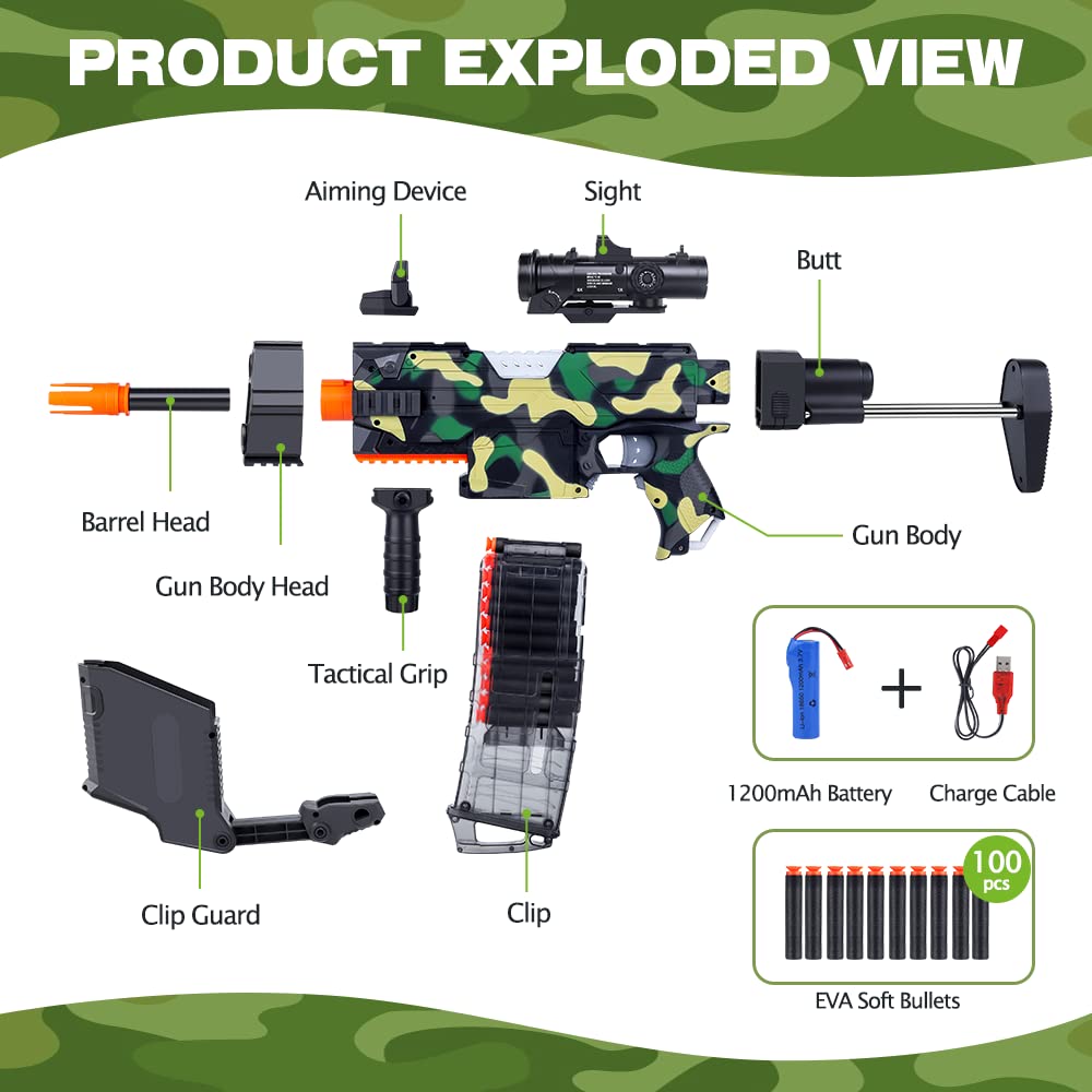 Buy Automatic Toy Gun for Nerf Guns,Motorized Toys for 612 Year Old