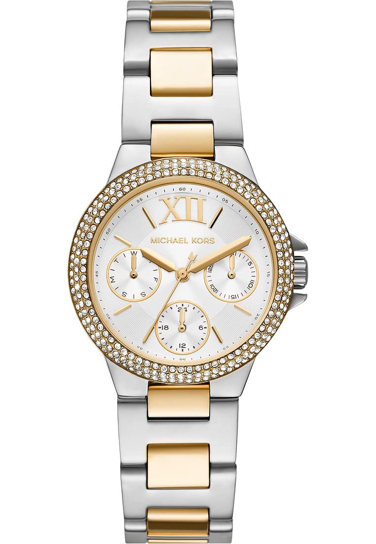 Michael Kors Orologio Camille da donna, movimento cronografo al quarzo da 33 mm con cinturino in acciaio inossidabile
