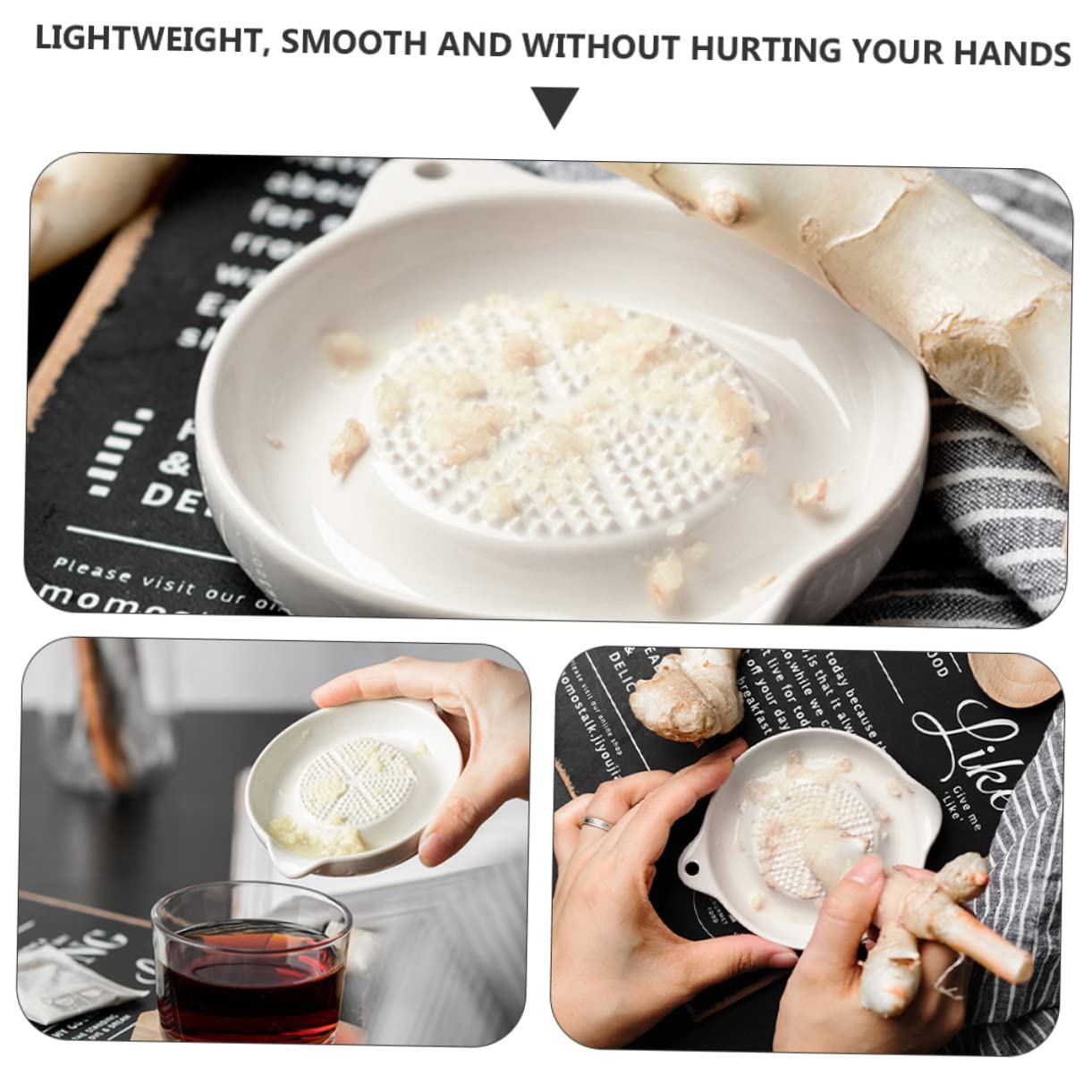 BRIGHTFUFU 2 Pcs Practical Ceramic Grinding Bowls for Garlic Sweet Potato and Food Easy to Clean Multipurpose Mashers for Fruits and Vegetables White