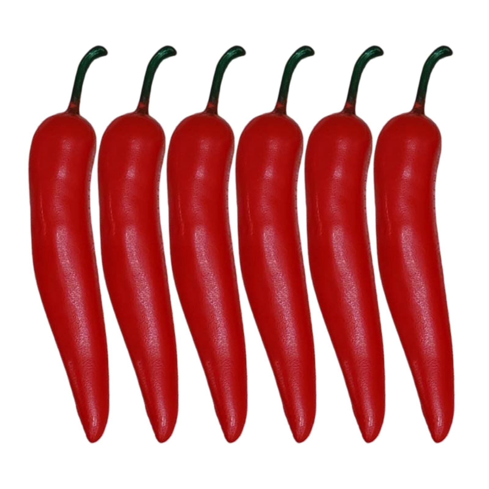 Oxxggkao 6PCS / Pack Simulated Green Chili Decorations for Restaurant Display and Creative Projects Simulation Vegetables Fraudulent Chili Peppers for Photography