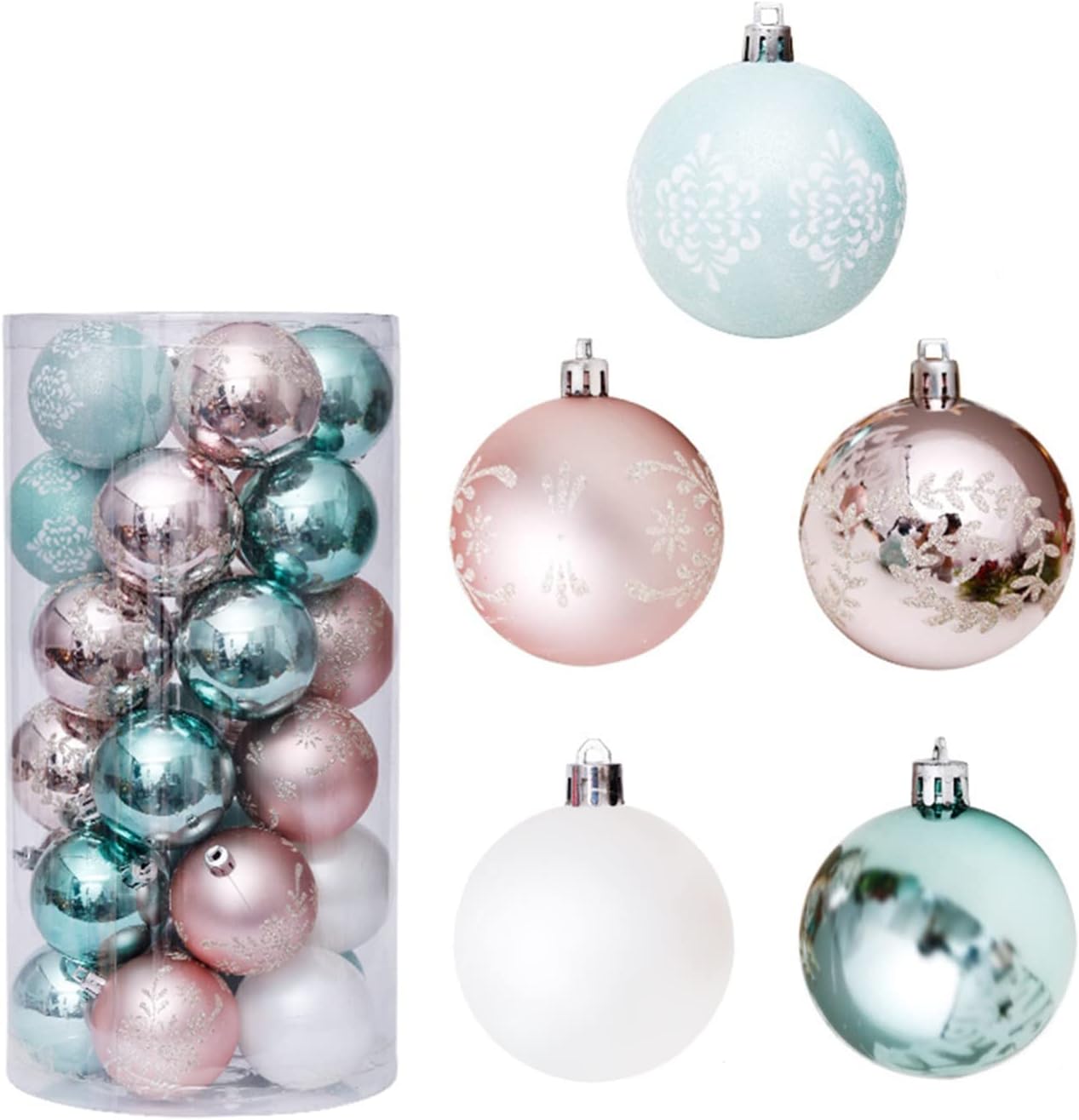 クリスマスボール30個のクリスマスデコレーションボール飛散防止カラーセットオーナメントボール フェスティバルウェディングホームパーティーデコレーションクリスマスツリーハンギング大きなクリスマスボール パーソナライズされたクリスマスボール Color Style 4